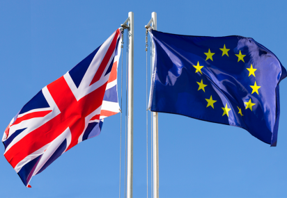 The UK and EU flag side by side