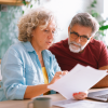 A couple reviewing documents